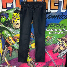 Load image into Gallery viewer, Evisu Black Glitter Seagull Jeans Size 29”