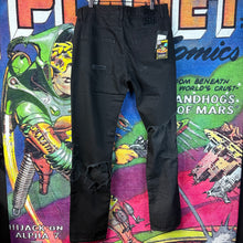 Load image into Gallery viewer, NWOT Raf Simons Destroyed Double Denim Jeans Size 34"