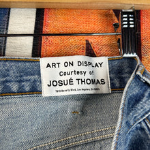 Load image into Gallery viewer, Gallery Dept. “Indiana” Distressed Blue Denim Size 34”