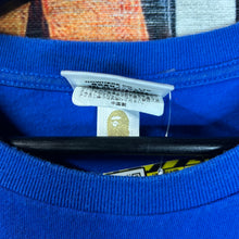 Load image into Gallery viewer, Bape College Tee Blue and Yellow Size XL
