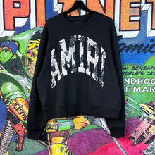 Load image into Gallery viewer, Amiri Collegiate Logo Crewneck Sweatshirt Size Large
