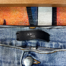 Load image into Gallery viewer, Amiri MX1 Ripped Skinny Black Patch Jeans Size 36”
