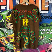 Load image into Gallery viewer, Y2K Ed Hardy Rhinestones Free Snake Tee Size Large