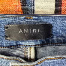 Load image into Gallery viewer, Amiri MX1 Distressed Blue Jeans Size 32”