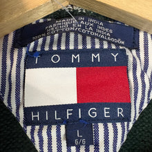 Load image into Gallery viewer, Vintage 90s Tommy Hilfiger Solid Green Crewneck Sweatshirt Size Large