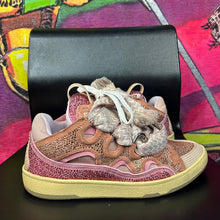 Load image into Gallery viewer, Lanvin Curb Sneakers Crystal Embellished Pink Size 41 / 8
