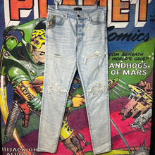 Load image into Gallery viewer, Amiri Bandana Biker Jeans Size 33”