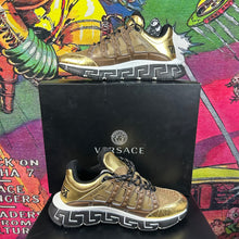 Load image into Gallery viewer, Versace Trigreca Sneaker Gold Marrone Size 11/44