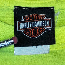 Load image into Gallery viewer, Harley Davidson Highlighter Green Emblem Tee Size L