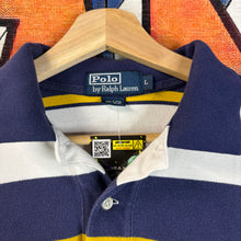 Load image into Gallery viewer, Polo Ralph Lauren Blue & Yellow Polo Tee Size Large
