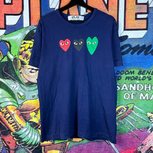 Load image into Gallery viewer, Comme des Garçons PLAY Navy Tee Size XL