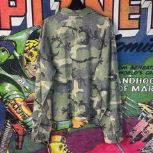 Load image into Gallery viewer, NWT Vale Lives Camo Rhinestone Button Up Shirt Size XL