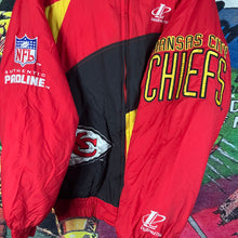 Load image into Gallery viewer, Vintage 90s NFL Pro Line X Logo Athletic Kansas City Chiefs SharkTooth Windbreaker Jacket Size L