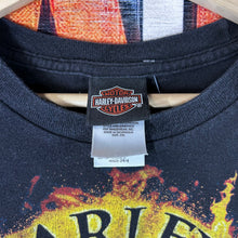 Load image into Gallery viewer, Harley Davidson Flaming Bald Eagle Head Emblem Tee Size 2XL