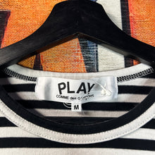 Load image into Gallery viewer, Comme des Garçon PLAY Striped Long Sleeve Tee Size Medium