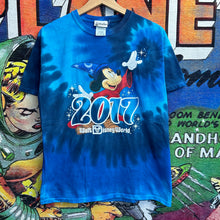 Load image into Gallery viewer, 2017 Wizard Mickey Mouse Disney World Tie Dye Tee Size Youth XL