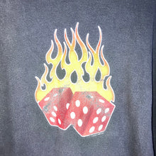 Load image into Gallery viewer, Y2K Flaming Dice L/S Tee Size XL
