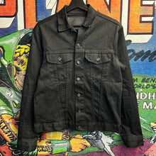 Load image into Gallery viewer, Naked&amp;Famous Black Denim Jacket Size Small
