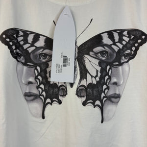 Who Decides War by Ev Bravado Duofly Butterfly-Print Tee Size XL