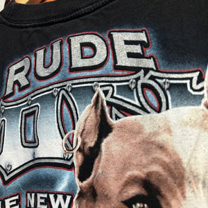 Y2K Rude Dogs Pitbull Tee Size Medium