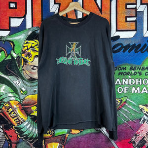 Vintage 00’s Y2K Lethal Threat Motorcycle Babe Tee Size L