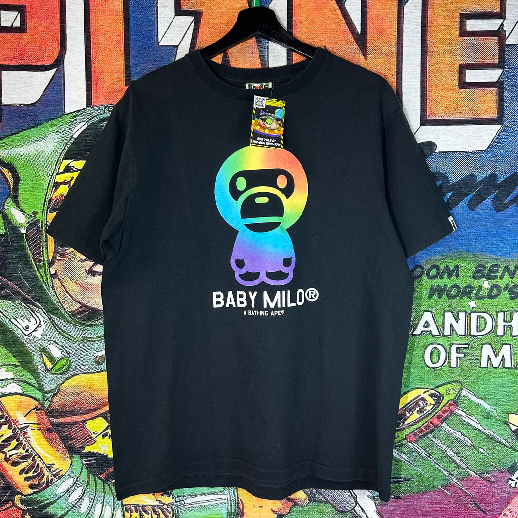 Bape Rainbow Baby Milo Tee Size Large