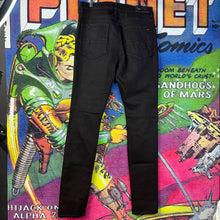 Load image into Gallery viewer, Amiri Bones Black Ripped Jeans Size 34”

