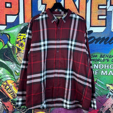 Load image into Gallery viewer, Burberry Red Plaid Button Down Shirt Size 2XL
