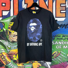 Load image into Gallery viewer, Bape Blue ABC Ape Head Tee Size Medium
