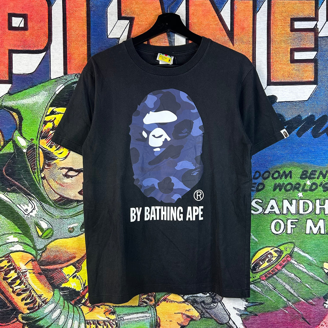 Bape Blue ABC Ape Head Tee Size Medium