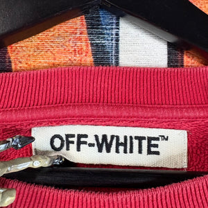 Off-White Diag Arrows Yellow Lego Red Crewneck Size Small