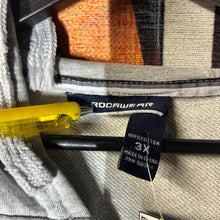 Load image into Gallery viewer, Y2K Rocawear Striped Logo Zip Up Hoodie Size 3XL
