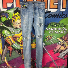 Load image into Gallery viewer, Amiri MX1/MX2 Distressed Skinny Jeans Size 30&quot;
