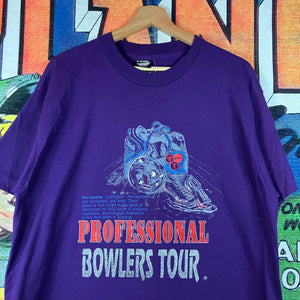 Vintage 80s 90s Professional Bowlers Tour Tee Size XL