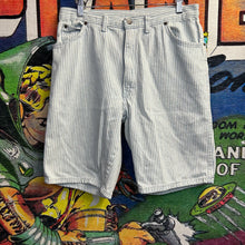 Load image into Gallery viewer, Vintage 90’s Striped Jorts Size 32”
