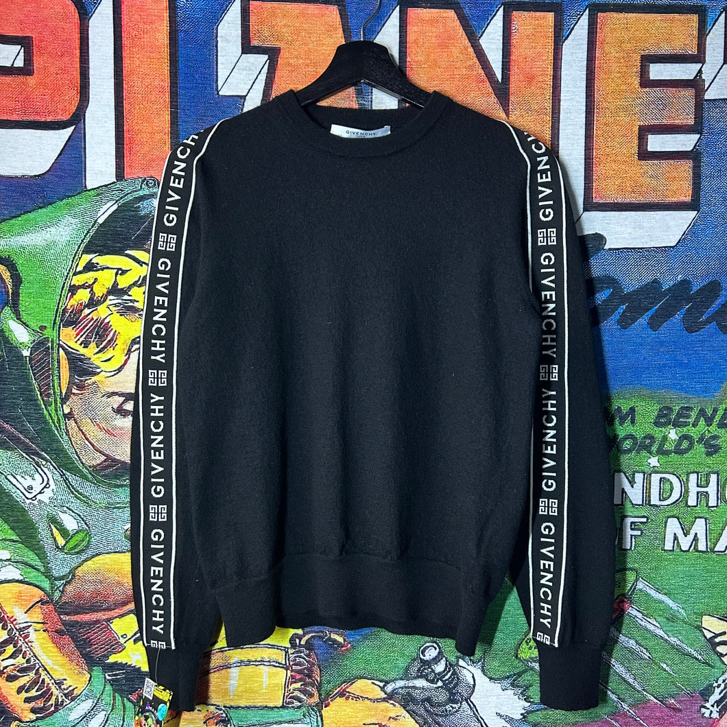 Givenchy Logo Side Band Knit Sweater Size Small