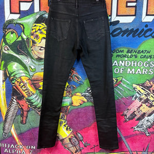 Purple Jeans Black Wax Jeans Size 30