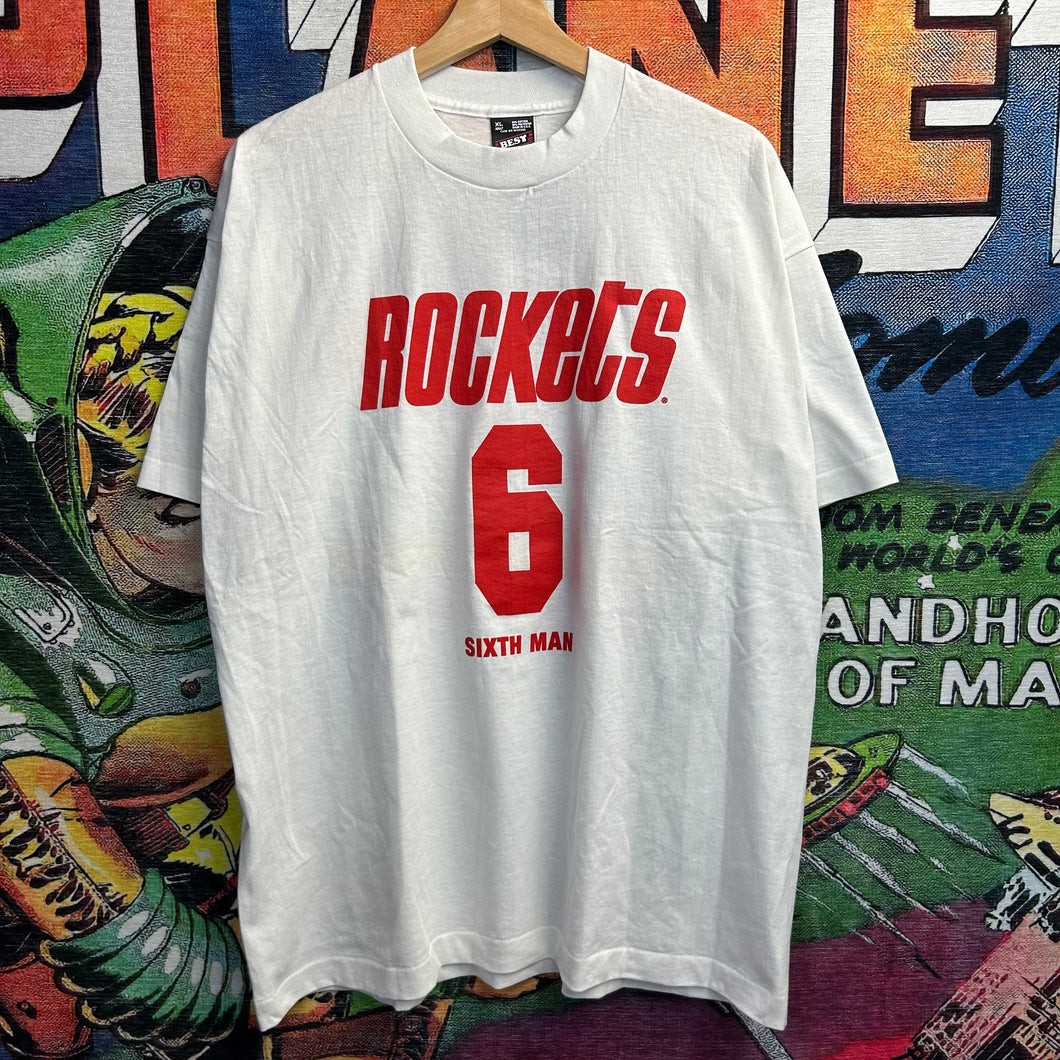 Vintage 90’s Houston Rockets 6th Man Tee Size XL