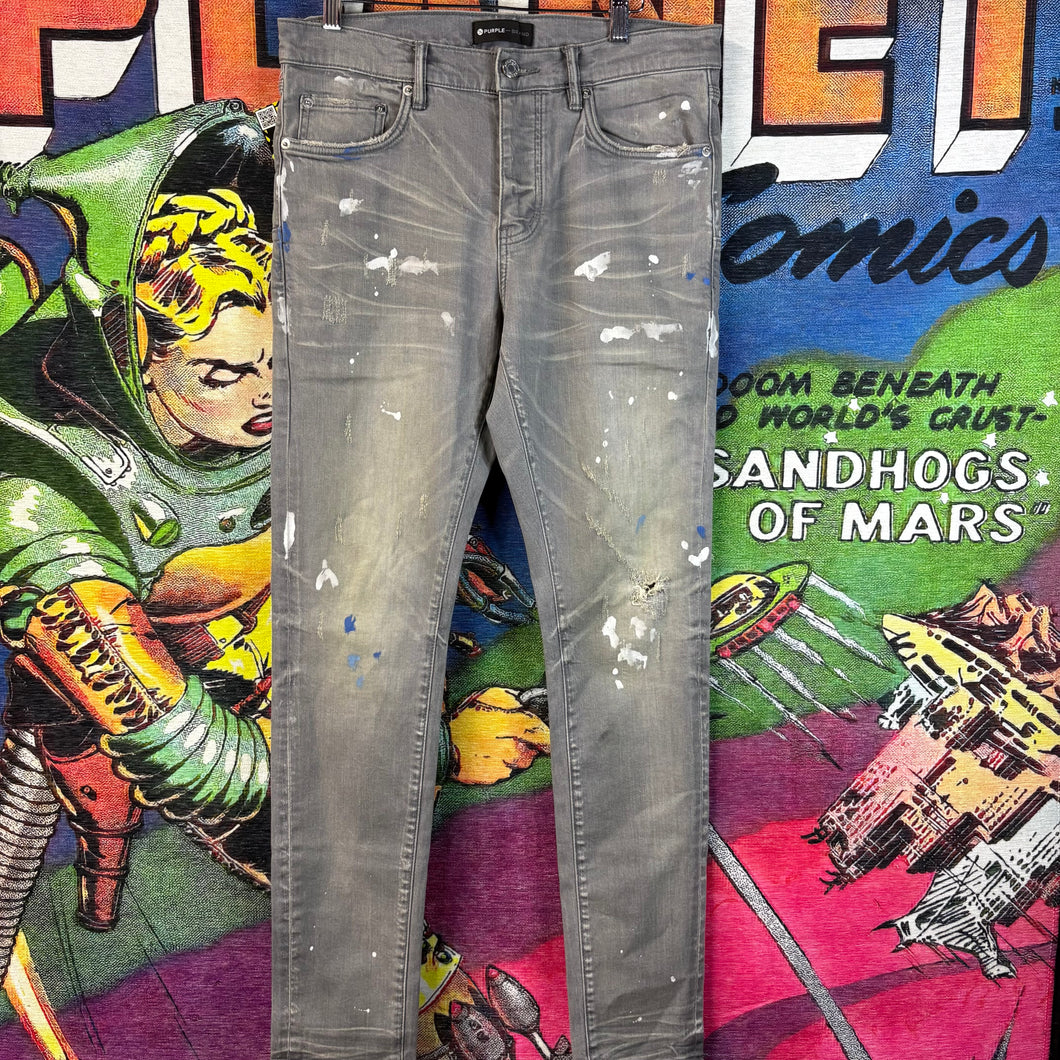 Purple Jeans Paint Splatter Jeans Size 31