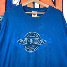 Load image into Gallery viewer, Vintage Y2K 2005 Harley Davidson Singapore Blue Flame Tee Size XL
