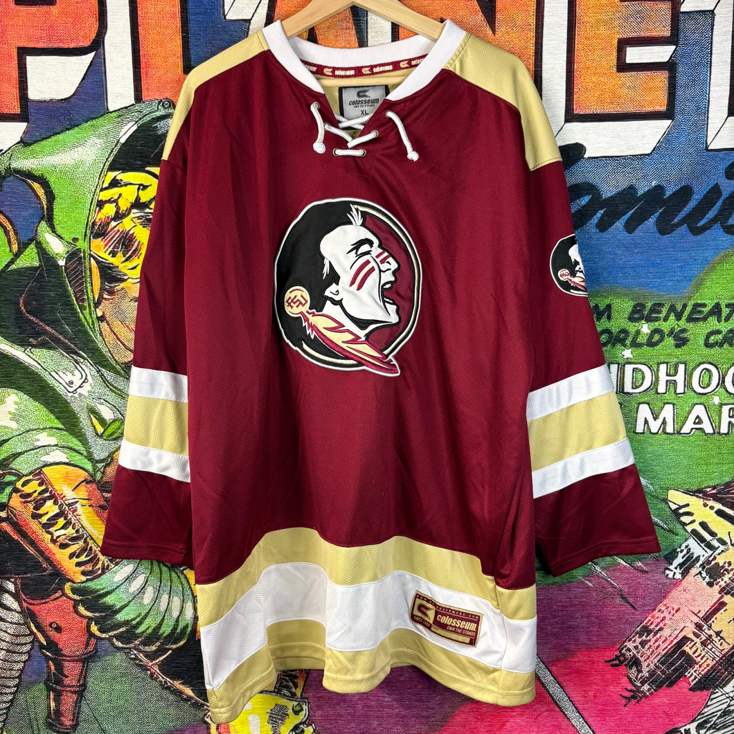 FSU Seminoles Colosseum Lace-Up Hockey Jersey Size XL
