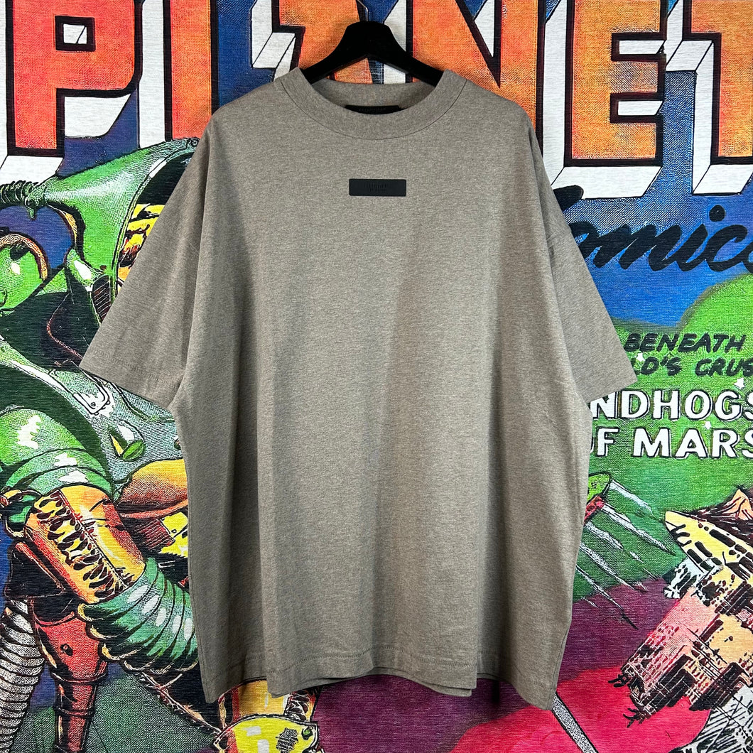 Fear Of God Essentials Logo Heather Grey S/S Tee Size M