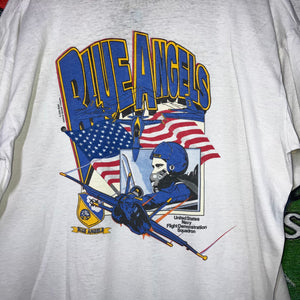 Vintage 90s Blue Angels Tee Size XL