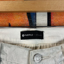Load image into Gallery viewer, Purple Brand Painted White Denim Size 36”
