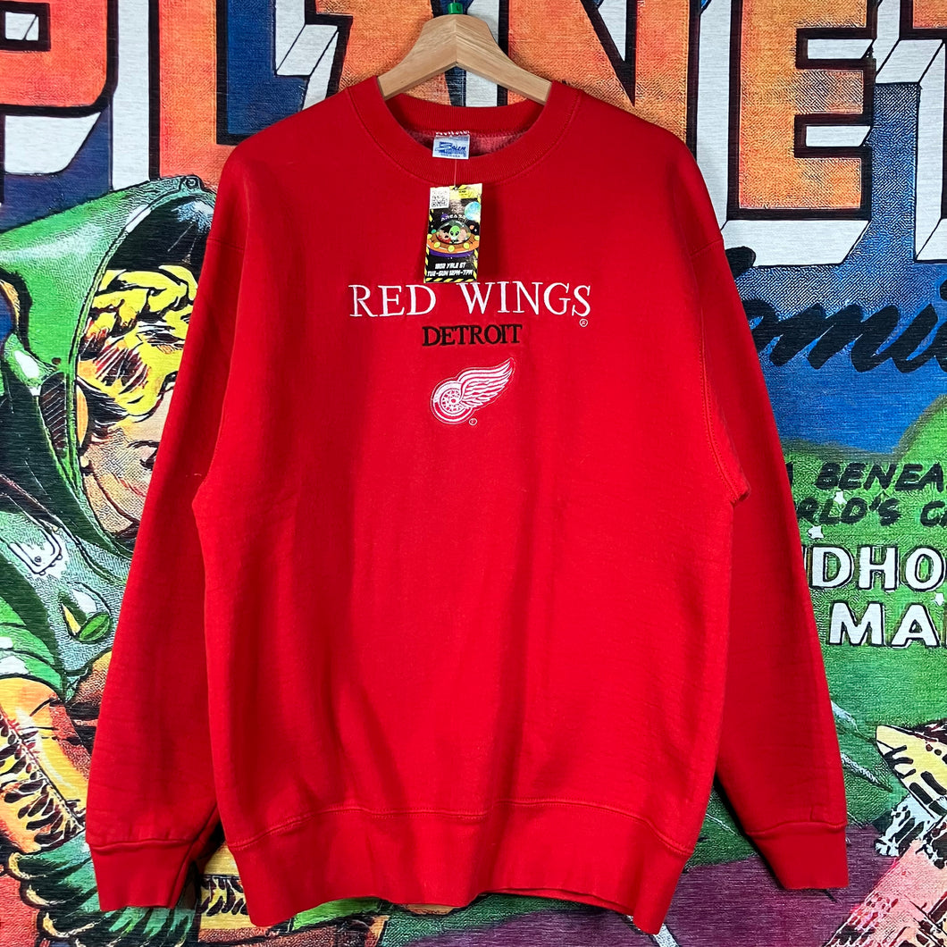Vintage 90s Salem Detroit Redwings Logo Sweatshirt Size L