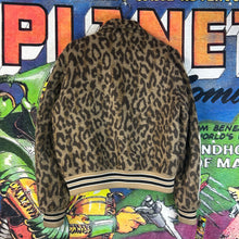 Load image into Gallery viewer, Amiri Leopard Print Bones Varsity Jacket Size 46 / Small
