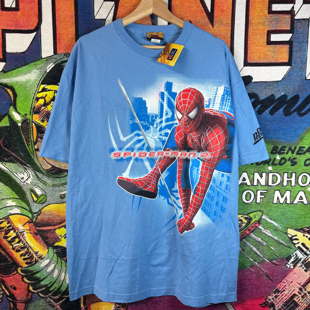 NWT Y2K 2004 Spider-Man 2 Movie Promo Tee Size XL