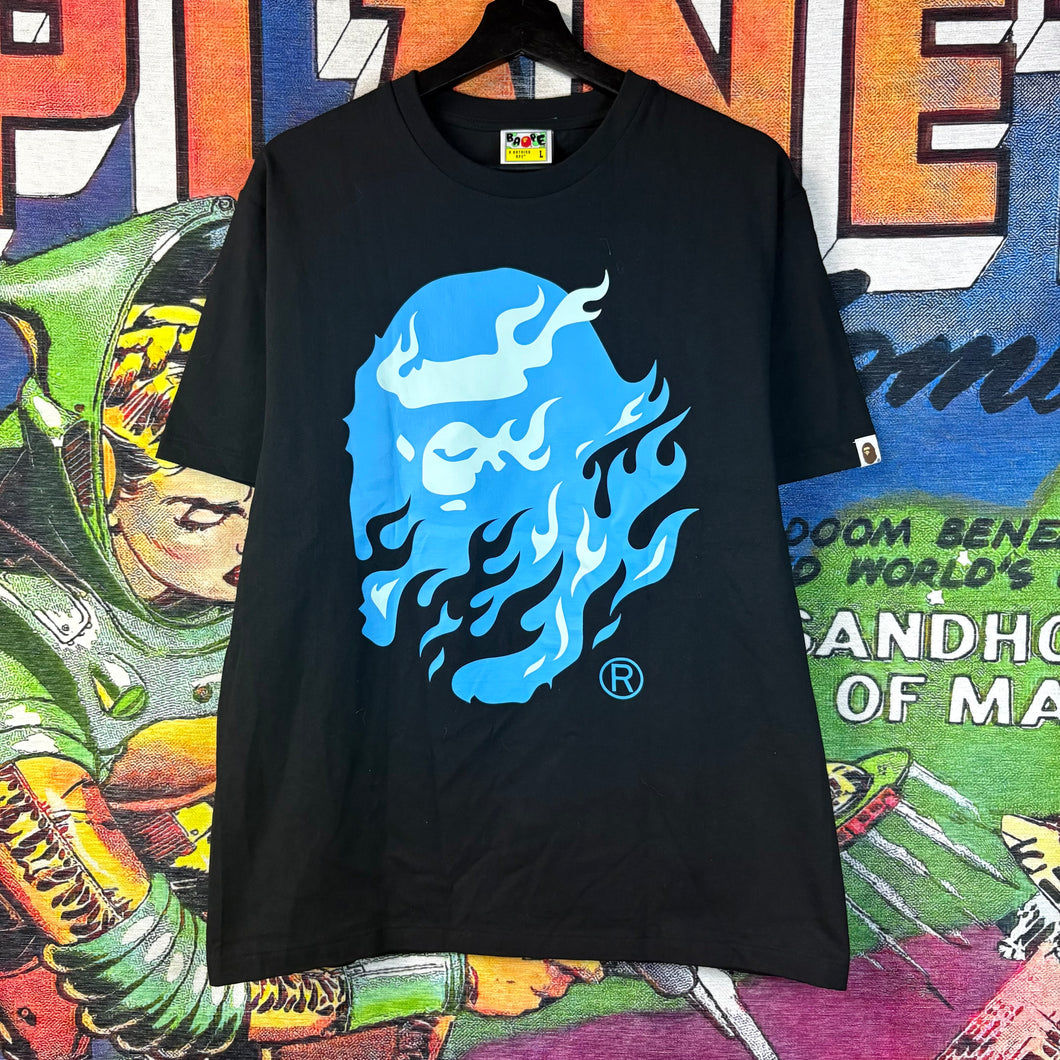 Bape Flame Ape Head Tee Size Large