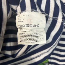 Load image into Gallery viewer, Comme Des Garçon PLAY Navy Striped Long Sleeve Tee Size Medium

