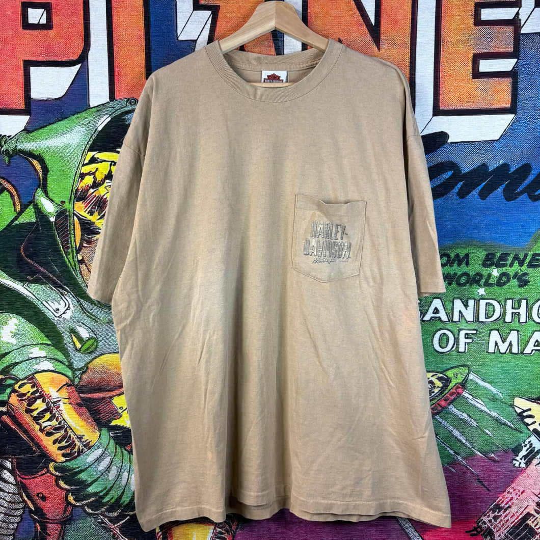 Y2K 2009 Harley Davidson San Jacinto Pasadena, Texas Tee Size 2XL